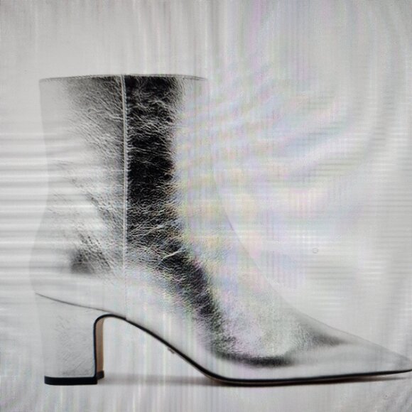 Arezzo Silver " Jemma" Block Booties. Leather. NIB. Size: Various - Picture 1 of 13